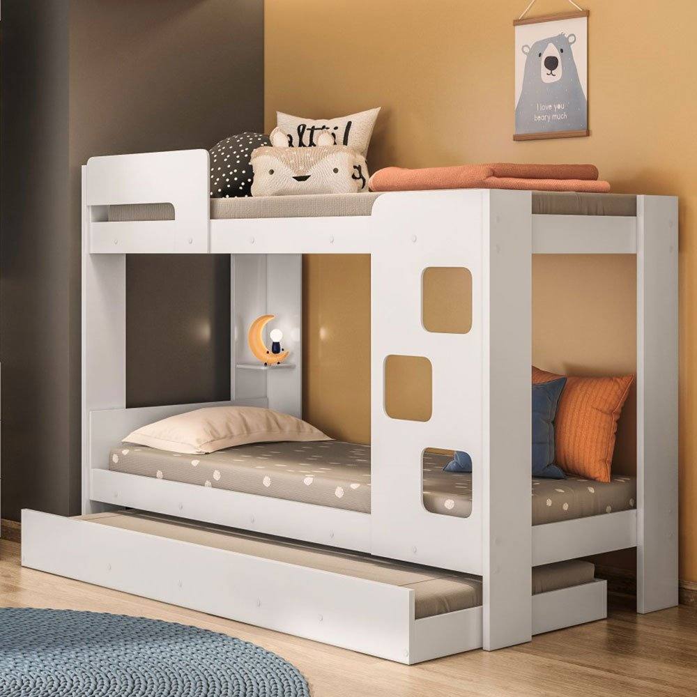 Treliche com Escada e Rodízios Vegas Branco